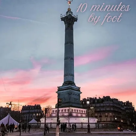 11th Cozy Flat Marais-bastille Fibre & Netflix * Parigi